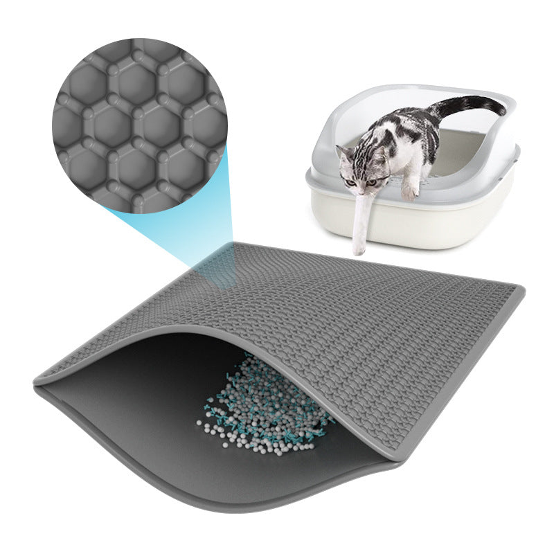 Comfortable Small World for Cats: Rectangular Litter Box Mat