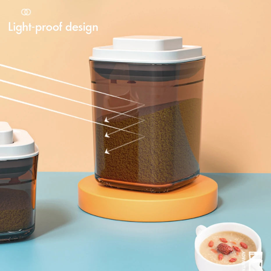 Pet-Friendly Household Food Storage Container - Sealed Moisture-proof Rice Barrel & Fruit Fresh-keeping Box for Kitchen