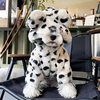 Give Your Furry Friends a Stylish Winter with Our White Leopard Pet Coat! 🐾❄️