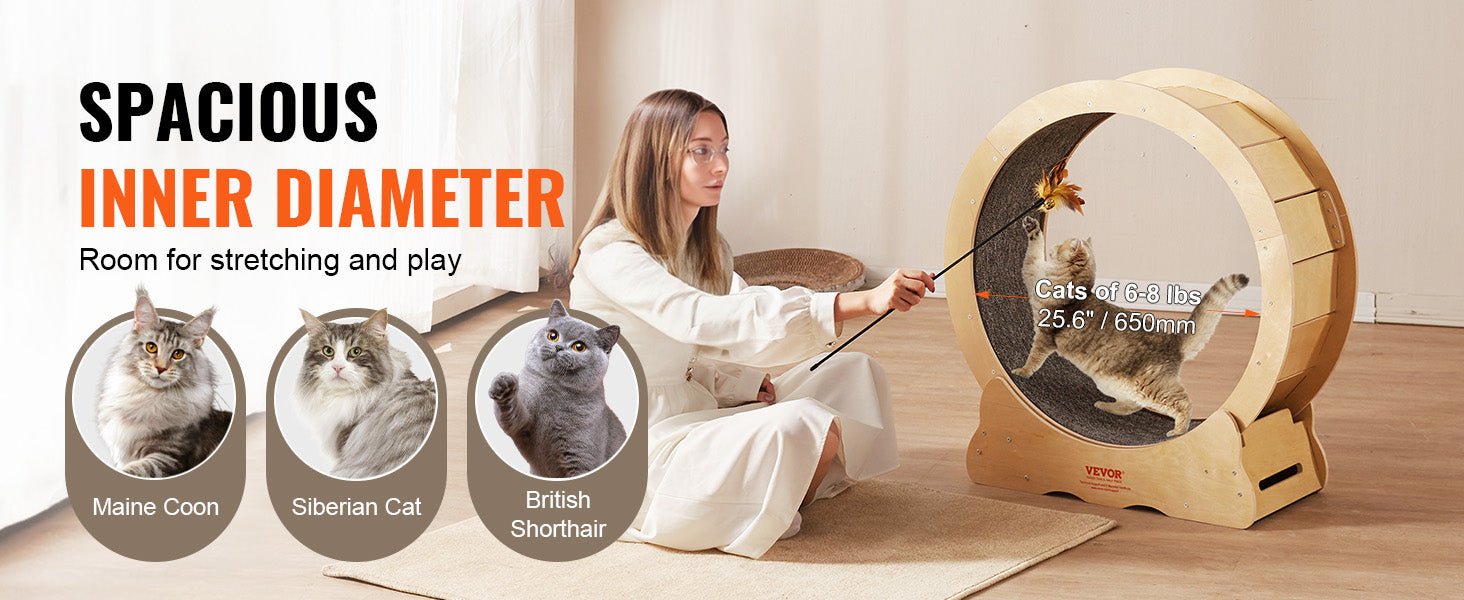 《Unleash Your Cat's Energy with the VEVOR Cat Exercise Wheel》