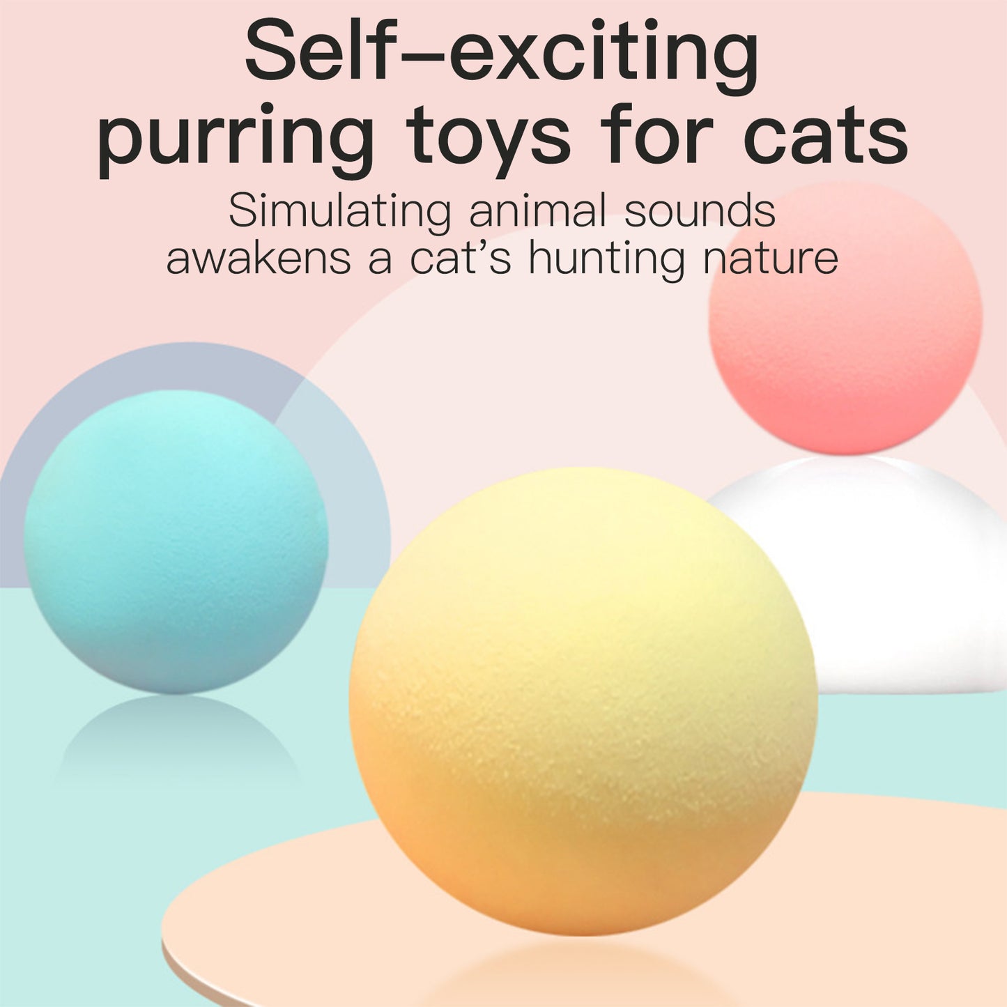 Novel Pet Sound-making Ball: Sound-making Self-Playing, Cats' Favorite