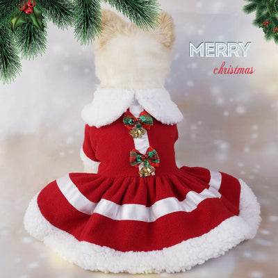 New Christmas Pet Dress Winter Clothes for Dogs Cat Warm Dog Jacket Coat Xmas Party Dress Up Dog Costume New Year Puppy Clothing