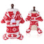 Dog Pajamas Warm Christmas Dog Coat Fleece Thermal Dog Clothes Winter Puppy Jumpsuits Overalls for Small Medium Dogs Cat Apparel