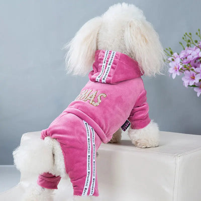 Pet Dog Jumpsuit Spring Autumn Warm Clothing For Small Dog Clothes Velvet Pajamas Kitten Puppy Pullover Chihuahua Costume Coat