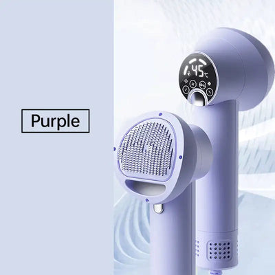 2-in-1 Low Noise Pet Hair Dryer with Comb Brush Slicker Brush Pet Products Pet Hair Dryer with Slicker Brush Pet Cleaning Suppli