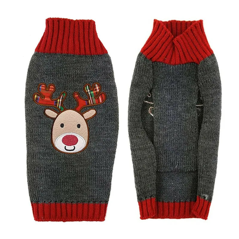 Dog Sweater Christmas Winter Warm Dog Clothes Xmas Outfit for Dogs Puppy Coat Dog Costume Chihuahua Striped Dog Knitted Sweater