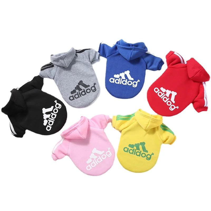 XS-5XL Adidog Pet Dog Clothes for Small Medium Big Large Dogs Cotton Hooded Sweatshirt Hot Selling Warm Two-Legged Pets Jacket