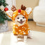 Cute Elk Pet Christmas Clothes Cartoon Soft Puppy Vest Warm Plush Dog Harness Leash Winter