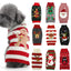 Dog Sweater Christmas Winter Warm Dog Clothes Xmas Outfit for Dogs Puppy Coat Dog Costume Chihuahua Striped Dog Knitted Sweater