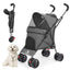 Outdoor Puppy Stroller Cat Dog Travel Breathable Pet Stroller Lightweight Folding Universal Wheels Small Medium Pet Stroller