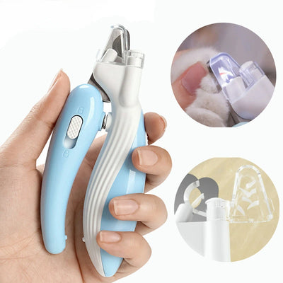 Professional Pet Nail Clippers with LED Light - Grooming Scissors for Dogs, Cats, and Small Animals