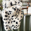 Winter New Pet Clothing white Leopard Dog Coat Warm Long Velvet Cap with Small Spots Small Dog and Cat Same Pet Fur Coat