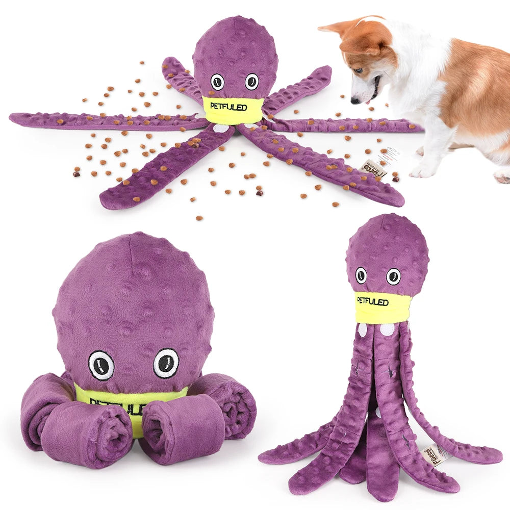 Dog Enrichment Toys, Octopus Dog Toys, Dog Snuffle Toy, Helps pets eat slowly, Dog Puzzle Game Interactive Toy, Slow Feeder Game