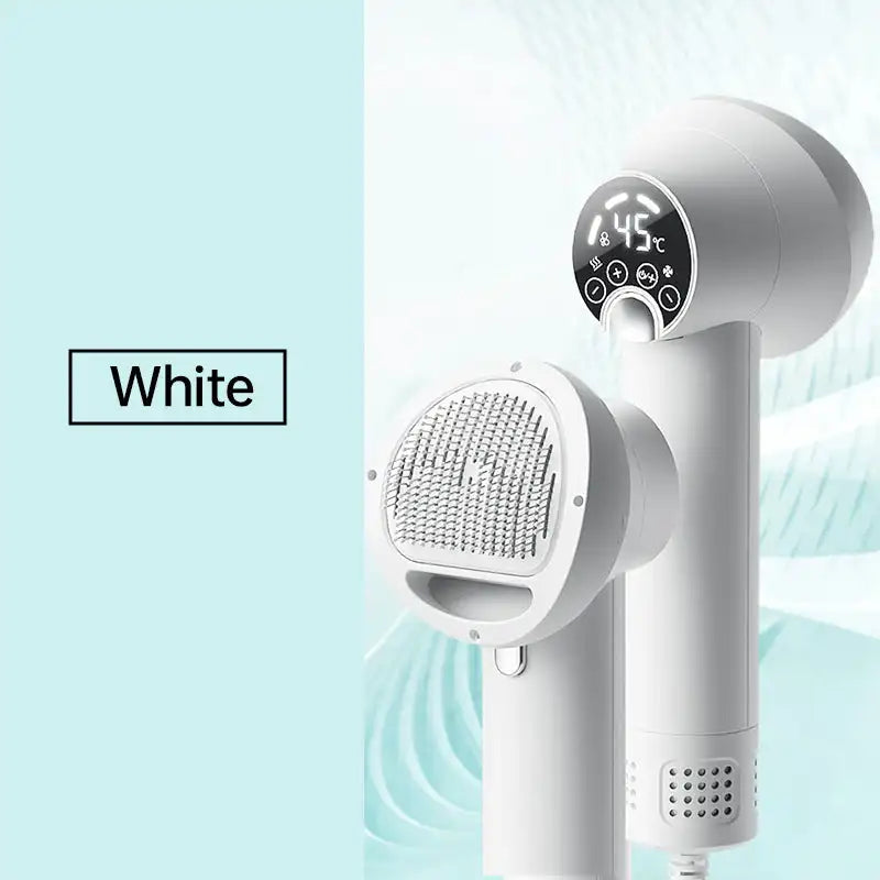 2-in-1 Low Noise Pet Hair Dryer with Comb Brush Slicker Brush Pet Products Pet Hair Dryer with Slicker Brush Pet Cleaning Suppli