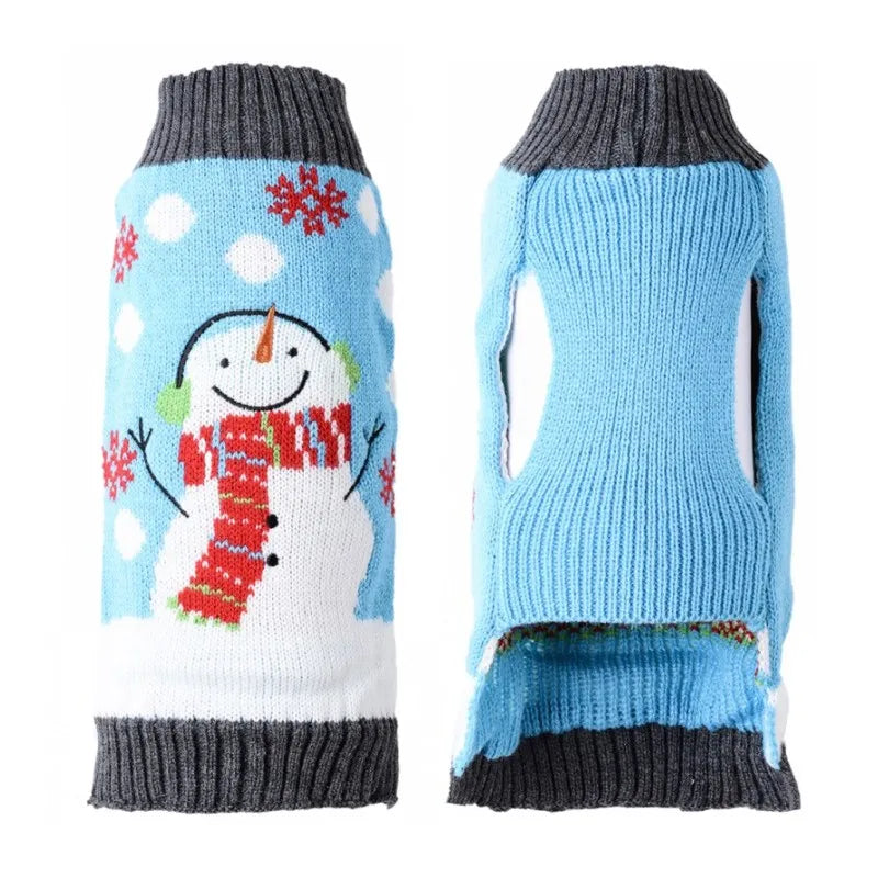 Dog Sweater Christmas Winter Warm Dog Clothes Xmas Outfit for Dogs Puppy Coat Dog Costume Chihuahua Striped Dog Knitted Sweater