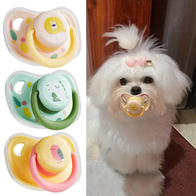 Practical Pet Calming Pacifier Soft Silicone Dog Teeth Chew Resistant Molar Cat Bite Toy