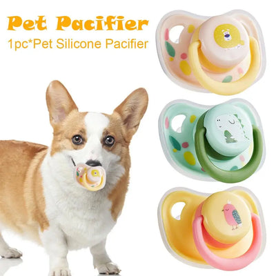 Practical Pet Calming Pacifier Soft Silicone Dog Teeth Chew Resistant Molar Cat Bite Toy